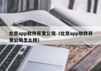 北京app软件开发公司（北京app软件开发公司怎么样）